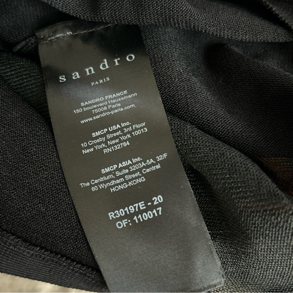 SANDRO Paris EU 36 US 4 Black Maxi Dress Sheer Godet Skirt Fit Flare Open Back - Picture 10 of 10